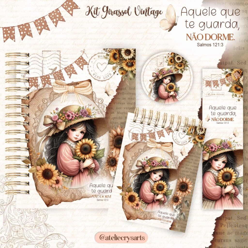 Combo Girassol - Encadernação (Crys Arts) - Imagem 3