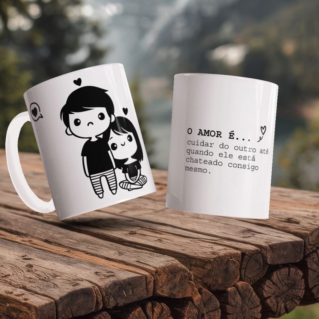 O AMOR É Namorados - Estampas Canecas - Imagem 4