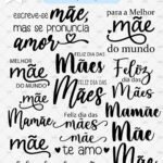 Letreiros Feliz dia das Mães - Kit Digital