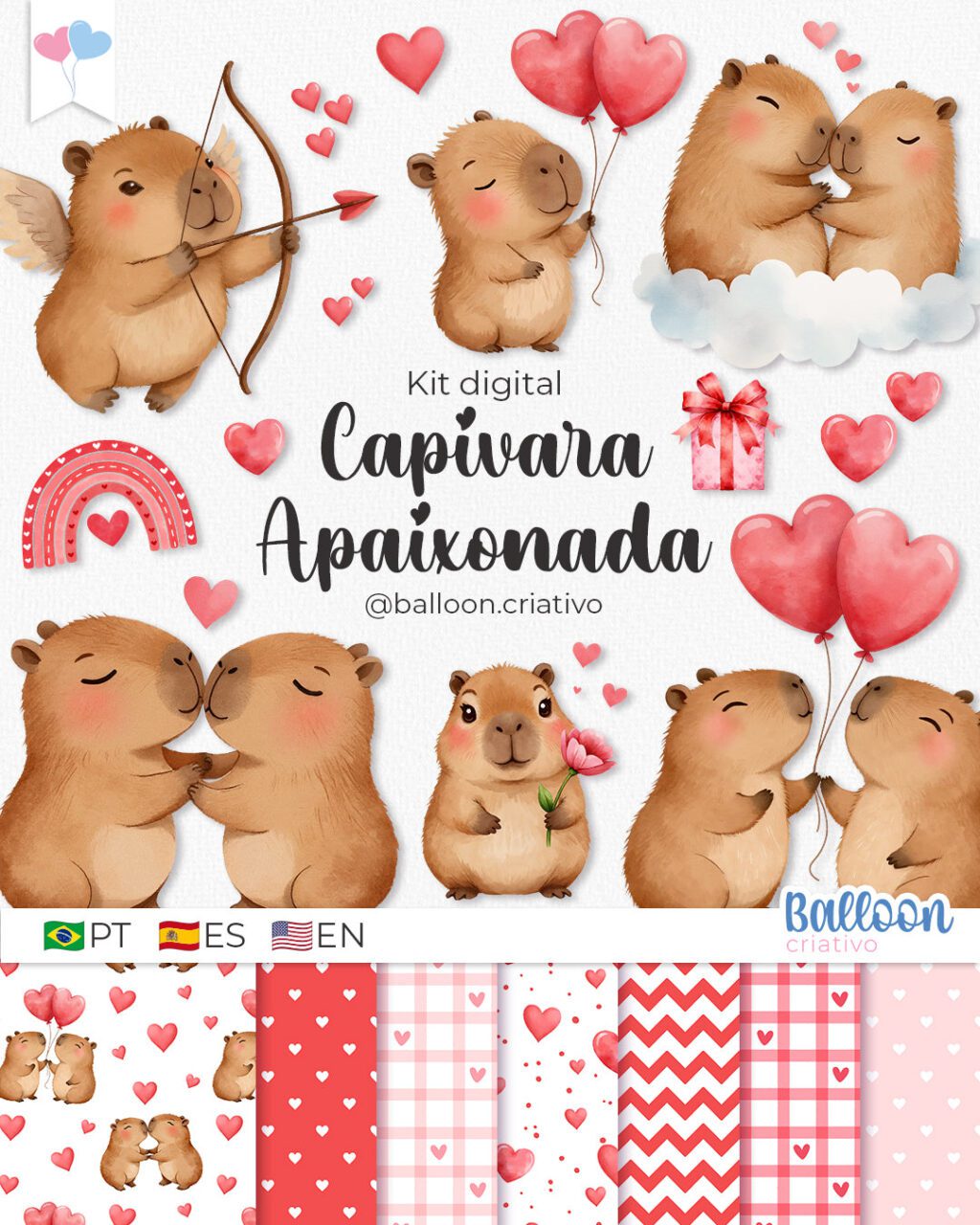 Capivara Apaixonada - Imagem 1