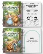 Kit Caderno Infantil Congresso Adoração Pura Menino Menina (Bicho Papel) - Imagem 4