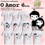 O AMOR É Namorados - Estampas Camisas - Imagem 2