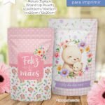Printable - Rótulo para ZipLock - Doce Aconchego Dia das Mães (Balloon)