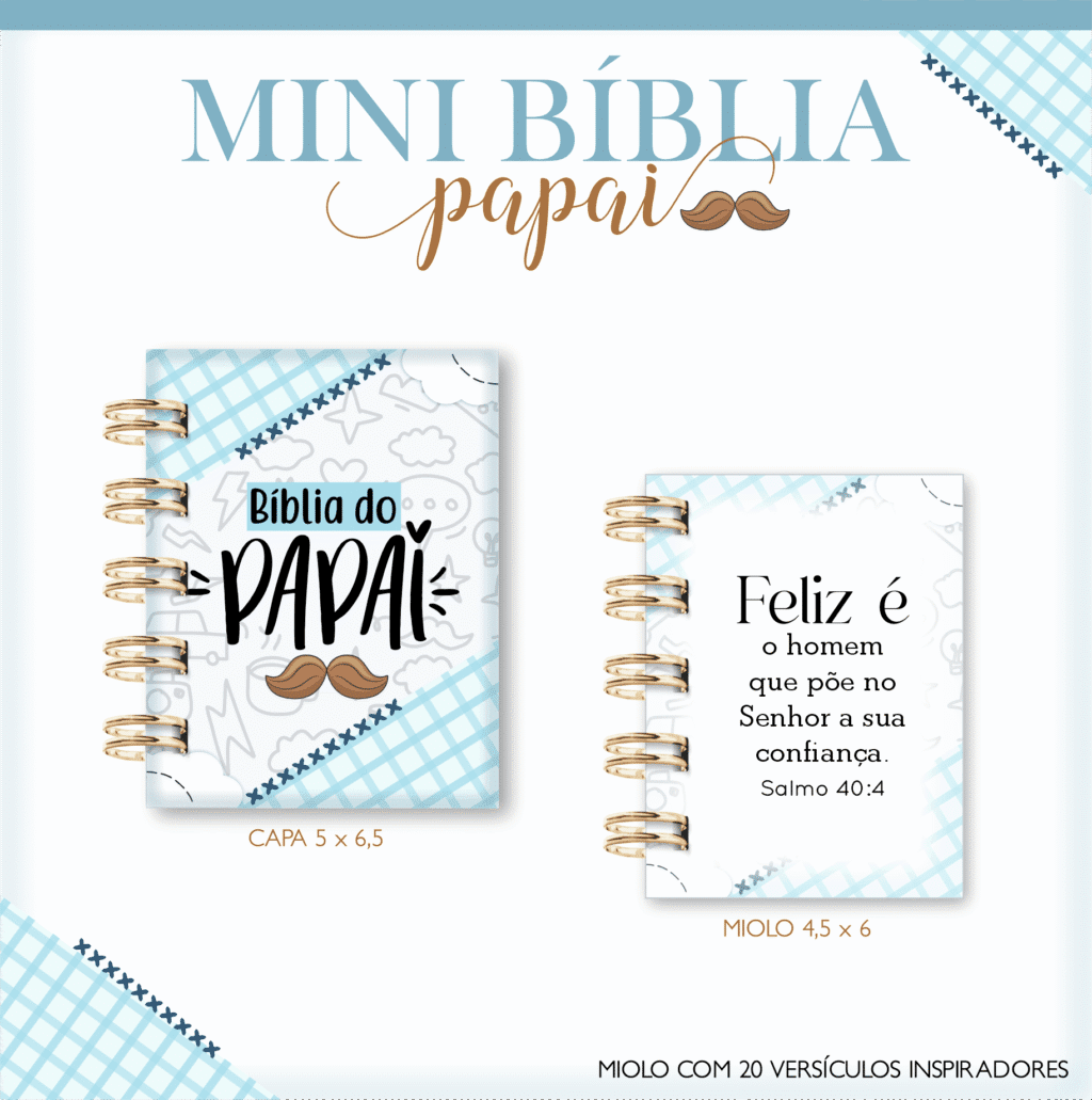 Chaveiro Mini Bíblia Papai - Imagem 2