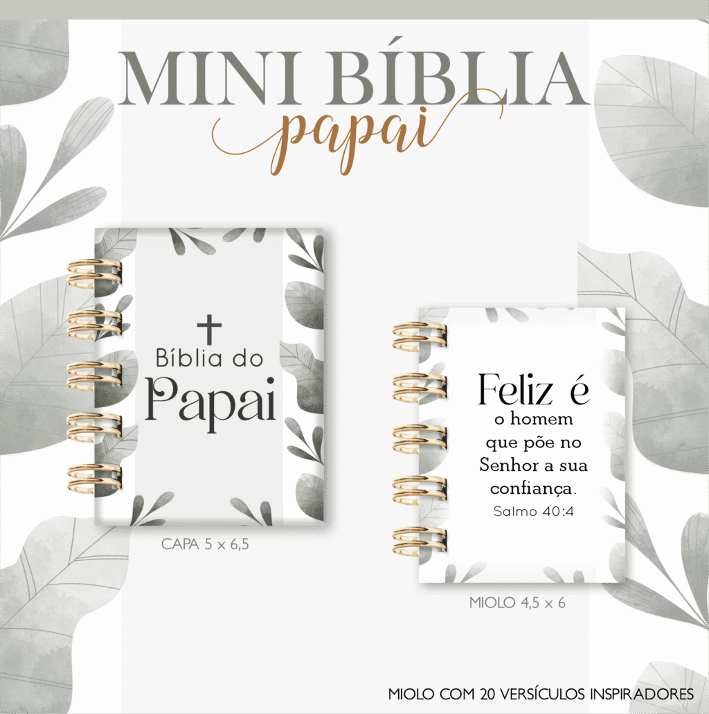 Chaveiro Mini Bíblia Papai - Imagem 1