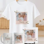 TRIO Caneca | Camisa | Azulejo Avós V4 COM FOTO (Vintage)