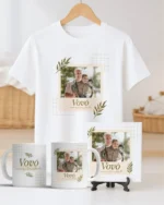 TRIO Caneca | Camisa | Azulejo Avós V4 COM FOTO (Vintage) - Imagem 10