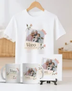 TRIO Caneca | Camisa | Azulejo Avós V4 COM FOTO (Vintage) - Imagem 4