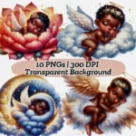 Anjo Bebê Africano - Kit Digital