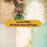 Papéis Vintage Green Pin - Kit Digital