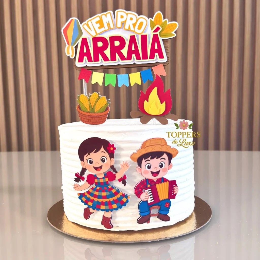 Vem Pro Arraiá - Topo de Bolo - Imagem 1