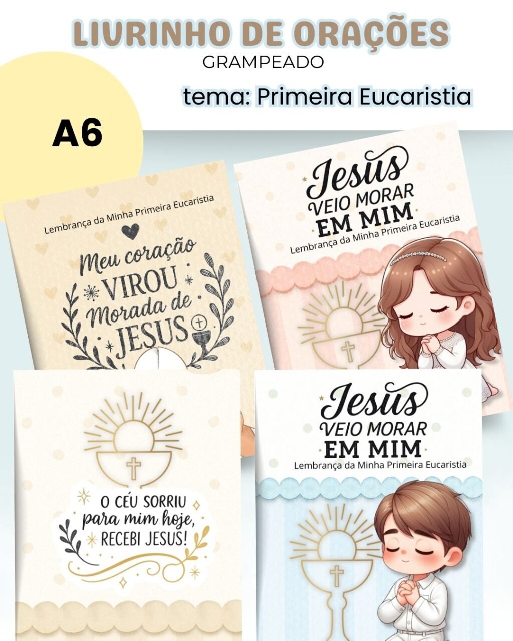 Primeira Eucaristia - Capa Livrinho de Orações - Imagem 1