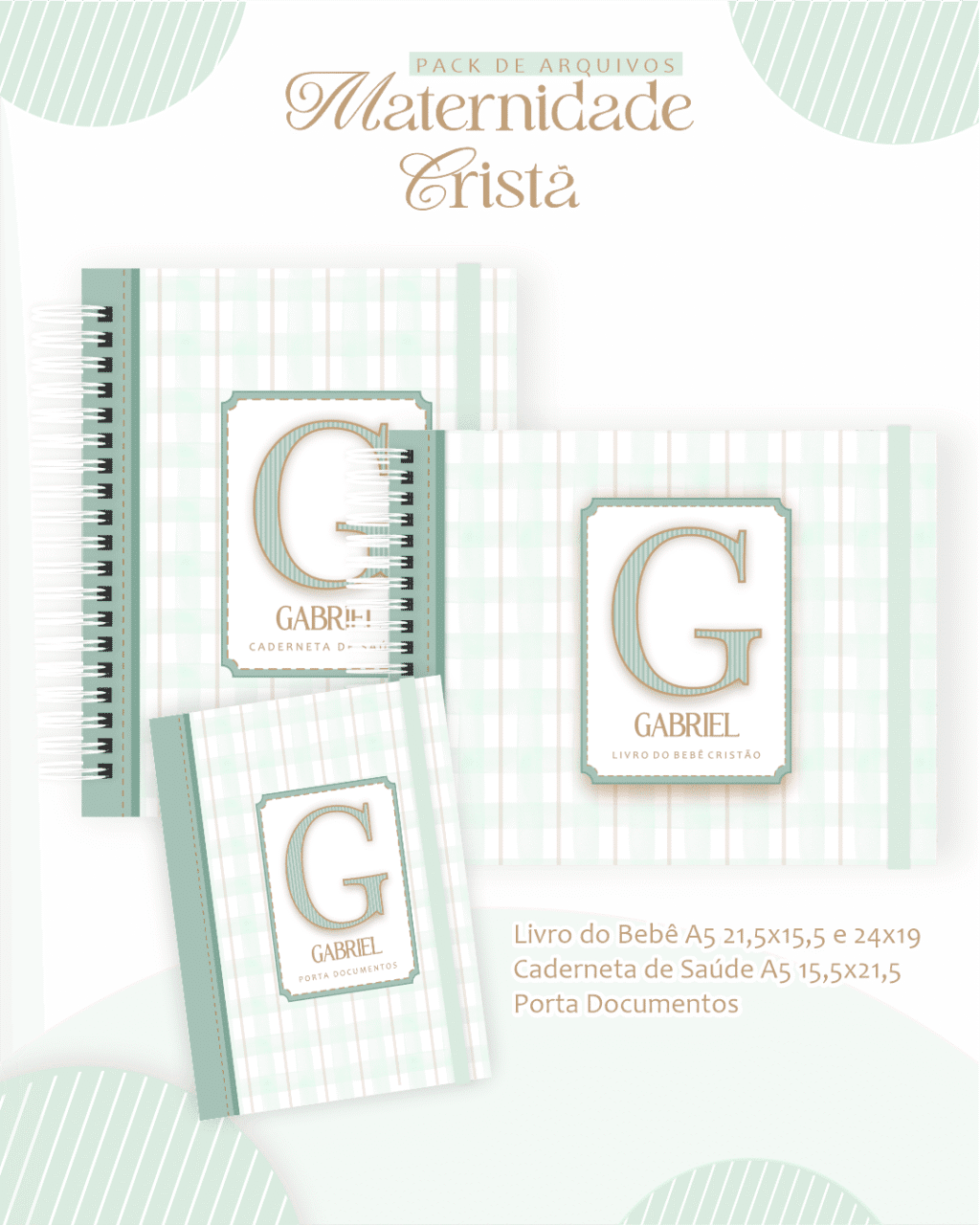 Alfabeto Verde Menino - Maternidade - Imagem 1