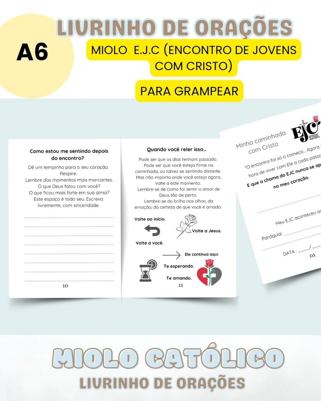 Miolo Livrinho de Orações - Versão E.J.C - Imagem 1