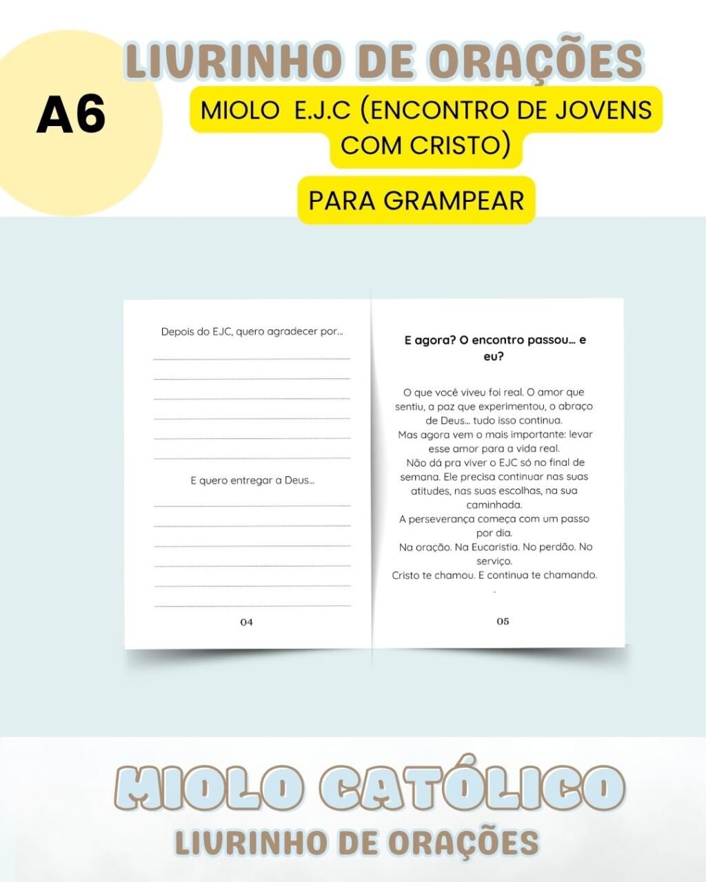 Miolo Livrinho de Orações - Versão E.J.C - Imagem 3