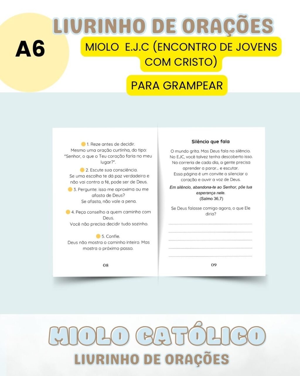 Miolo Livrinho de Orações - Versão E.J.C - Imagem 5