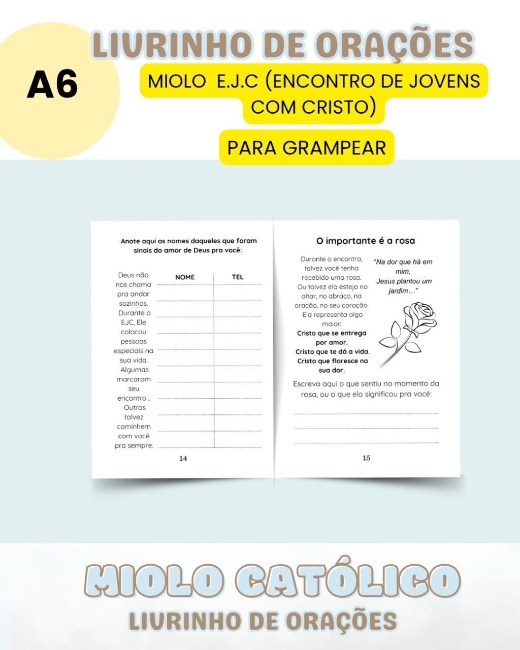 Miolo Livrinho de Orações - Versão E.J.C - Imagem 7