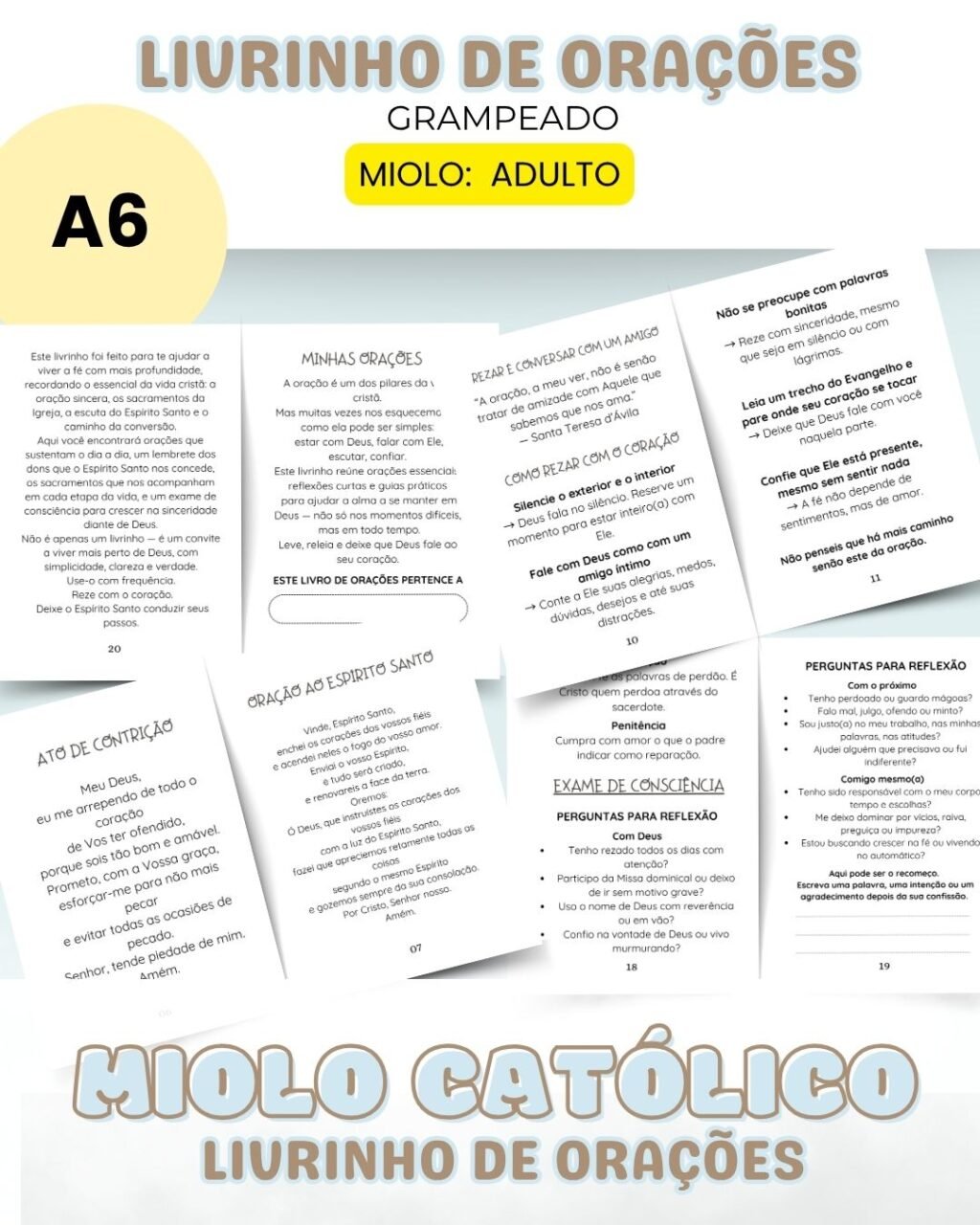 Miolo Livrinho de Orações - Versão Adulto - Imagem 1