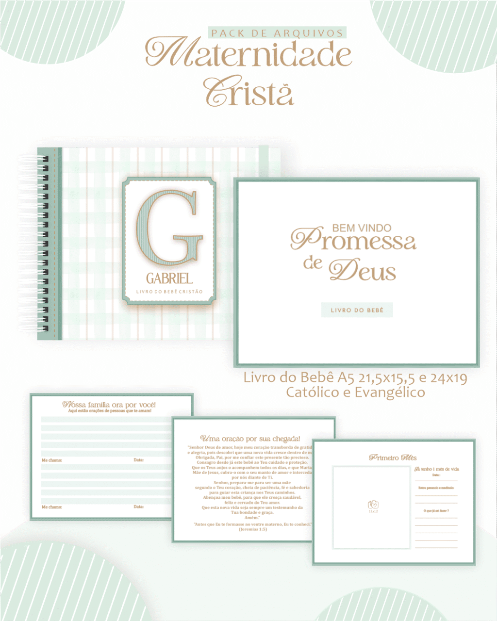 Alfabeto Verde Menino - Maternidade - Imagem 2