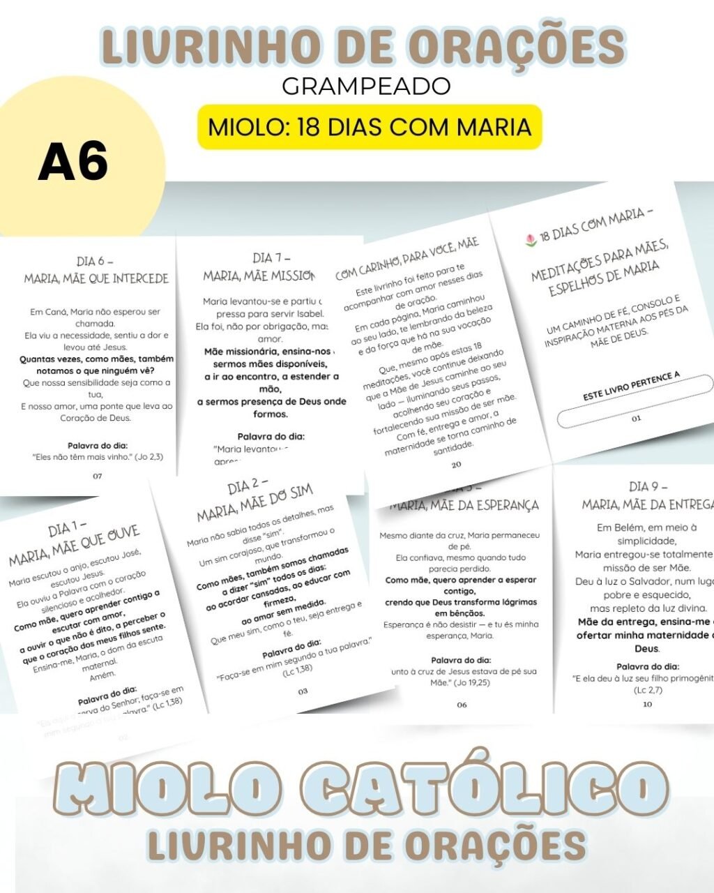 Miolo Livrinho de Orações - 18 dias com Maria - Imagem 1