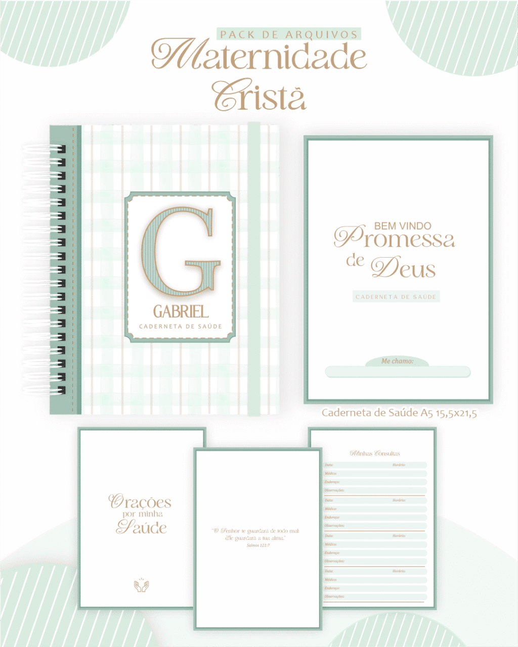 Alfabeto Verde Menino - Maternidade - Imagem 3