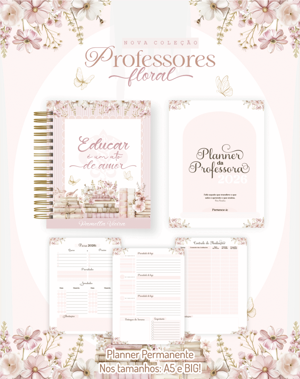 Pack Professores Floral Clean 2026 - Imagem 4