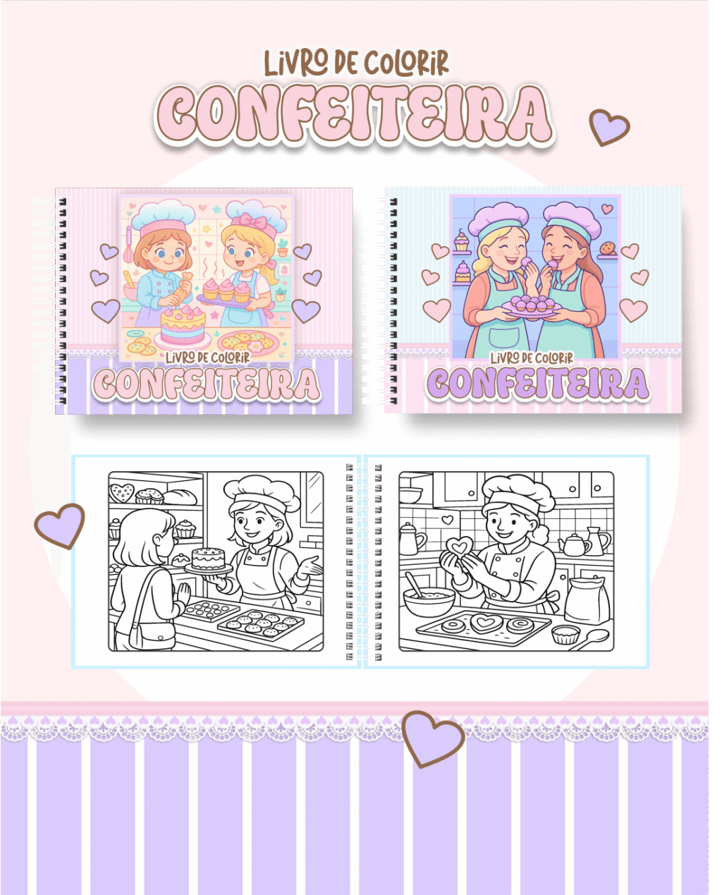 Confeitaria - Big Livros de Colorir - Imagem 1