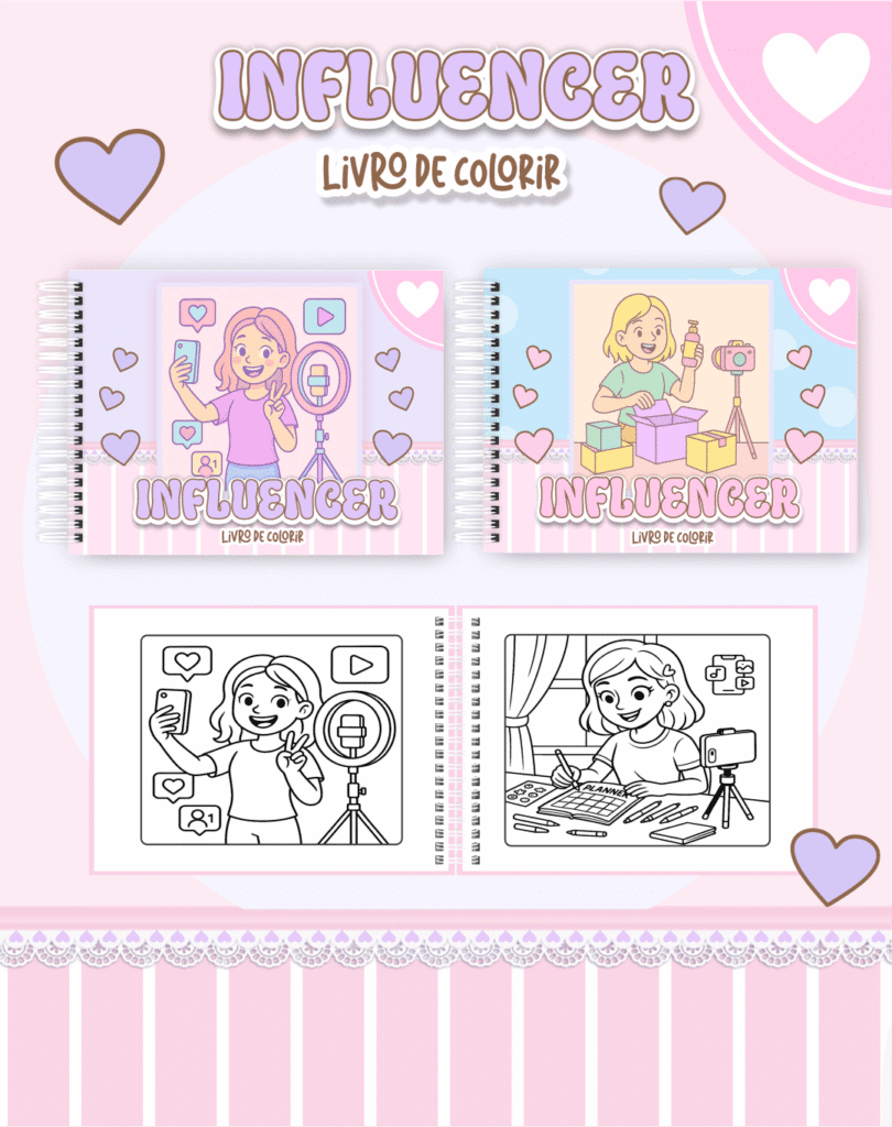 Influencer - Big Livros de Colorir - Imagem 1