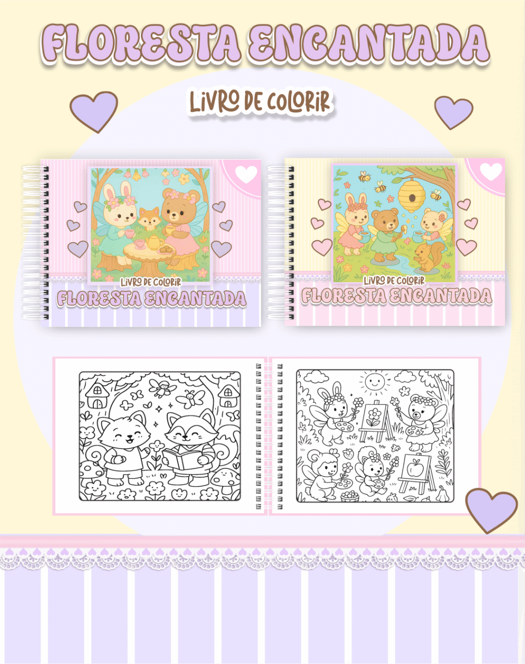 Floresta Encantada - Big Livros de Colorir - Imagem 1