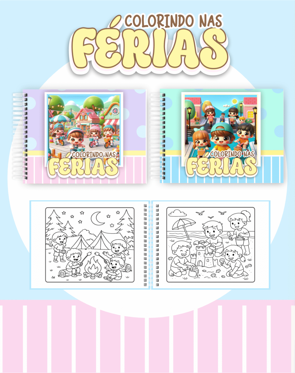 Colorindo nas Férias - Big Livros de Colorir - Imagem 1