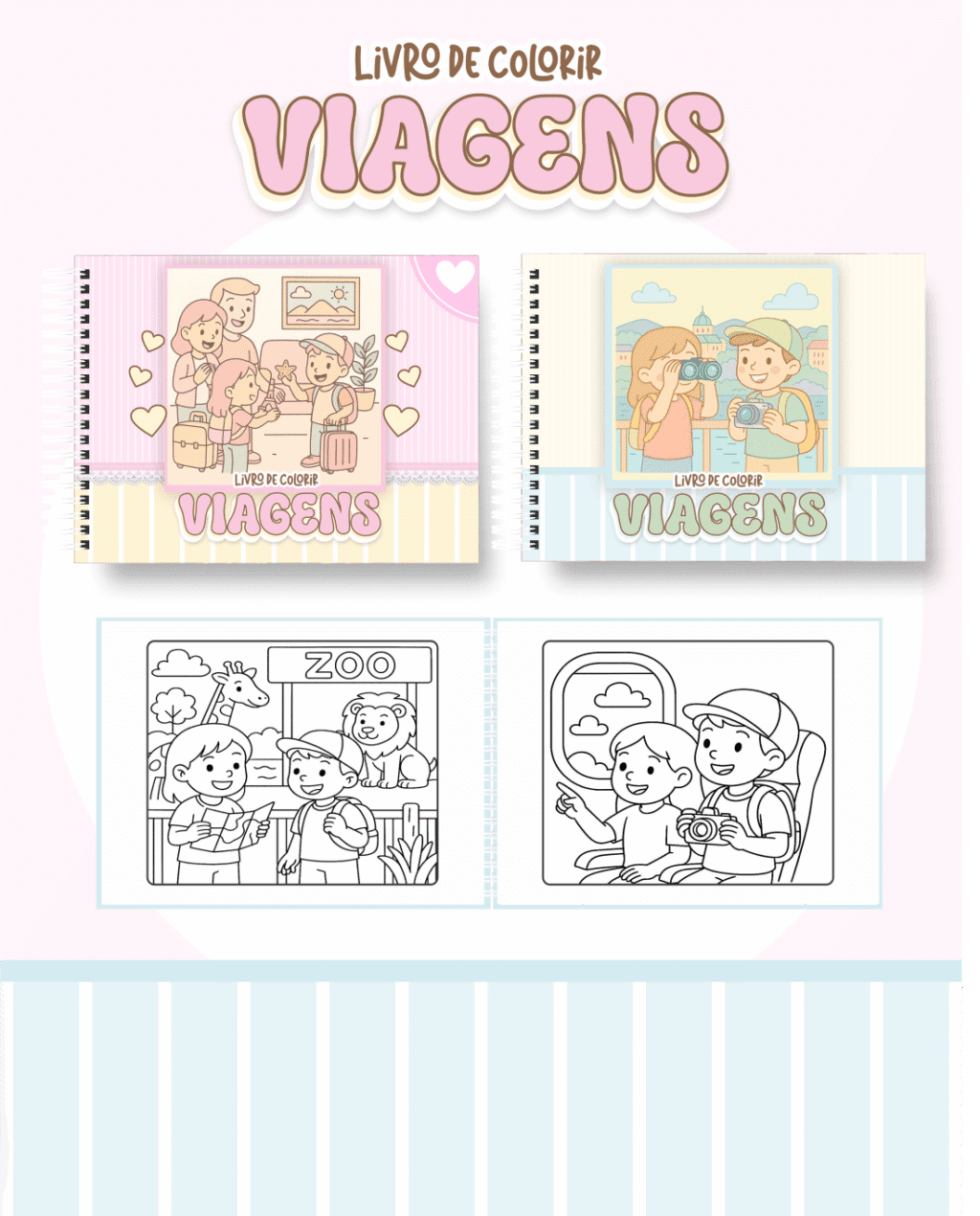 Viagens - Big Livros de Colorir - Imagem 1