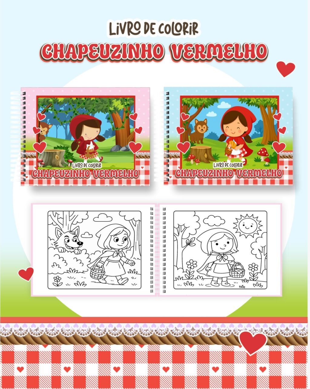 Chapeuzinho Vermelho - Big Livros de Colorir - Imagem 1