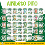 Alfabeto Dino - Estampas Canecas - Imagem 3