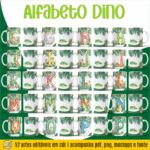 Alfabeto Dino - Estampas Canecas - Imagem 2