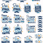 Dia dos Pais 2025 Frases para DTF UV