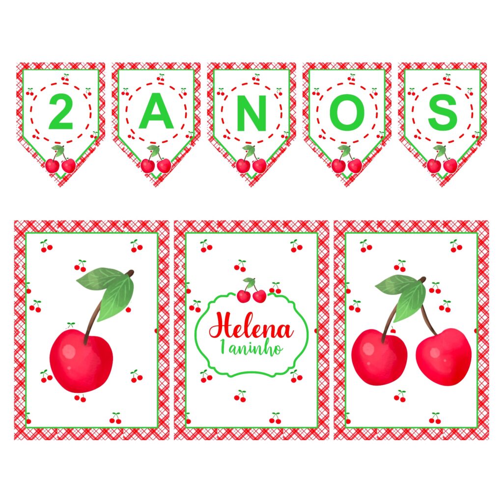 Cerejinha - Kit Bandeirola + Banners - Imagem 1