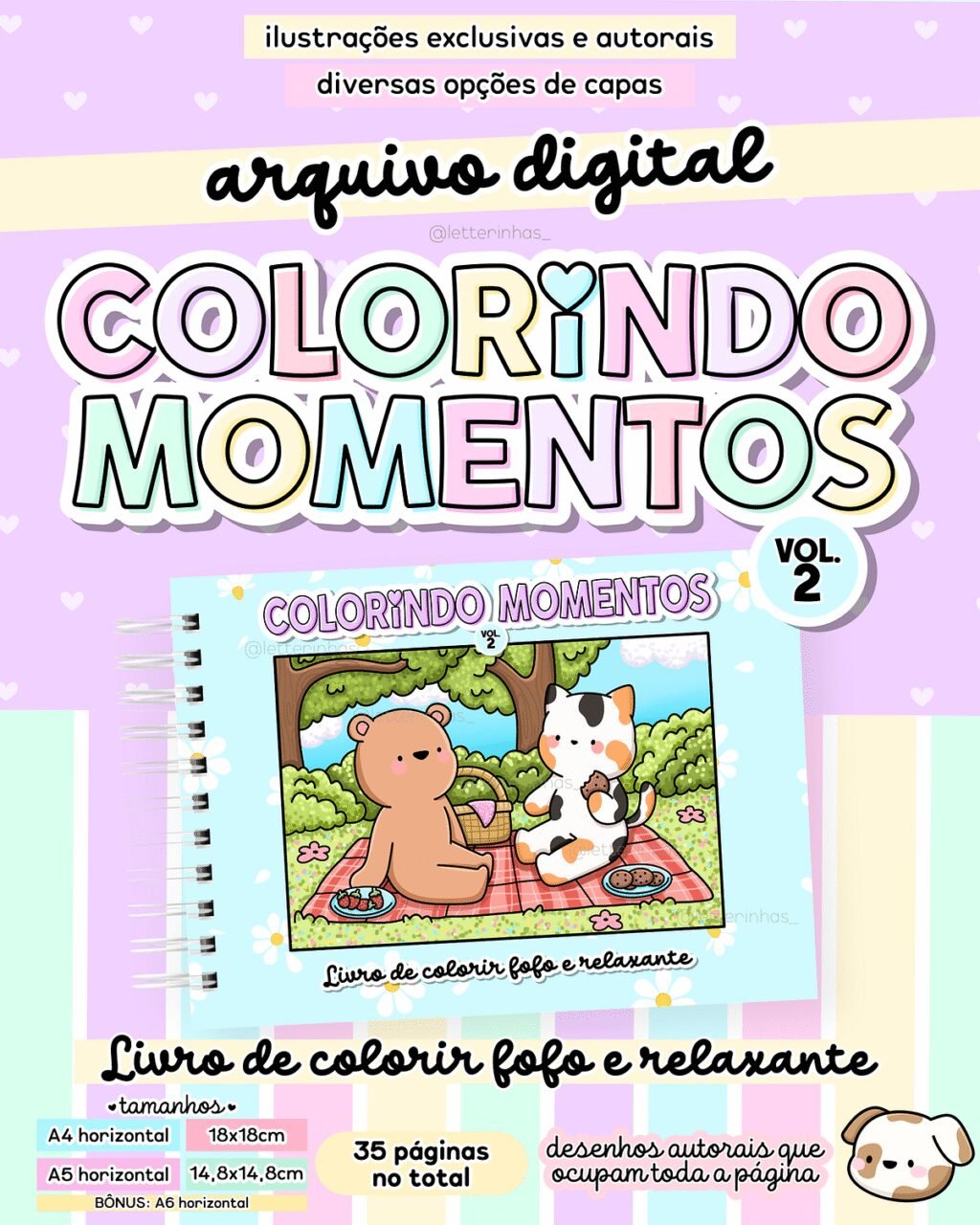 Colorindo Momentos Volume 2 - Livro de Colorir (Letterinhas) - Imagem 1
