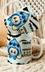 Labubu versão Stitch e Angel - Arte Avulsa Caneca