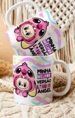 Labubu versão Stitch e Angel - Arte Avulsa Caneca - Imagem 2