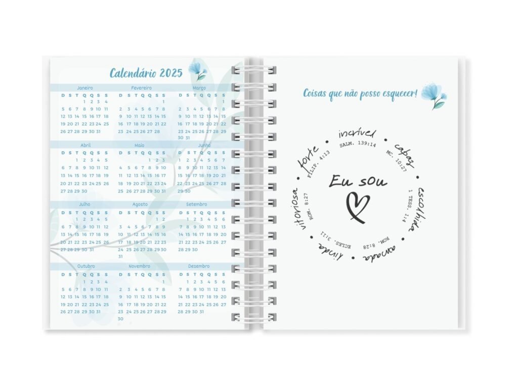 Devocional Floral Azul - Editável no CANVA - Imagem 5