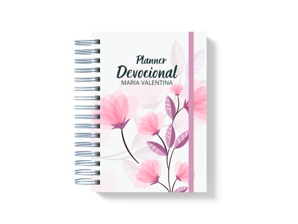 Devocional Floral Rosa - Editável no CANVA - Imagem 1