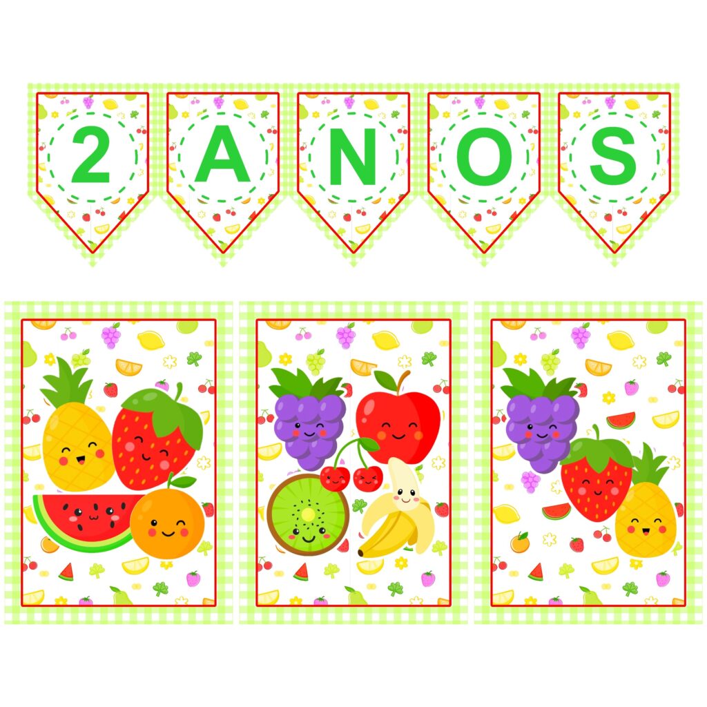 Frutinhas - Kit Bandeirola + Banners - Imagem 1