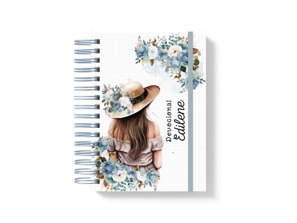 Devocional Mulher Virtuosa Azul - Editável no CANVA - Imagem 1