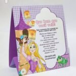 Placa Rapunzel - Centro de Mesa