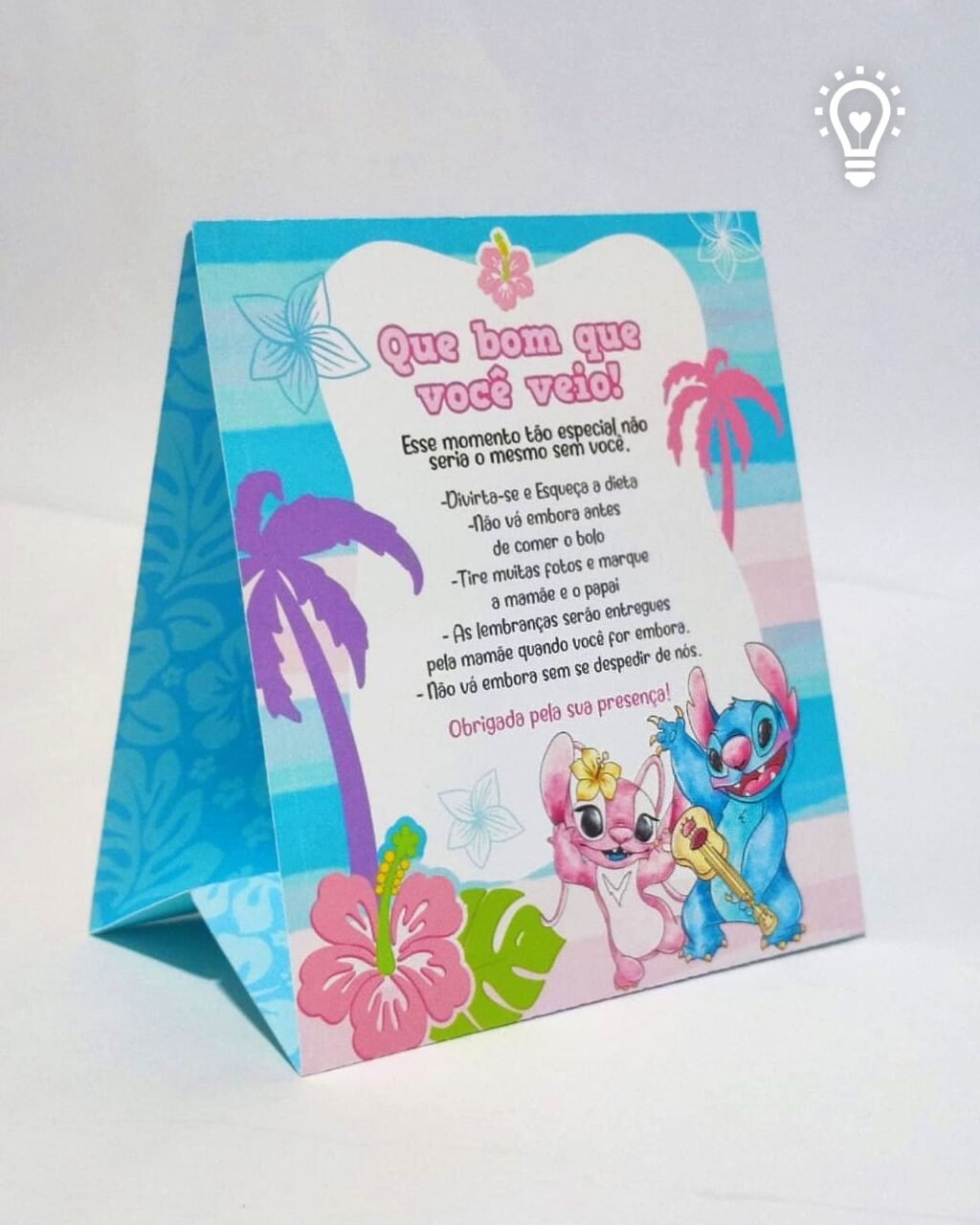 Placa Stitch e Angel - Centro de Mesa - Imagem 1