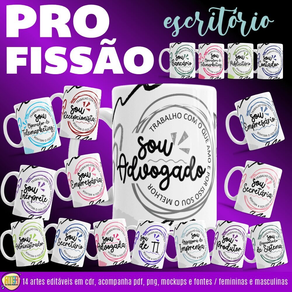 capa Profissão Escritório - Estampas Canecas - Imagem 1