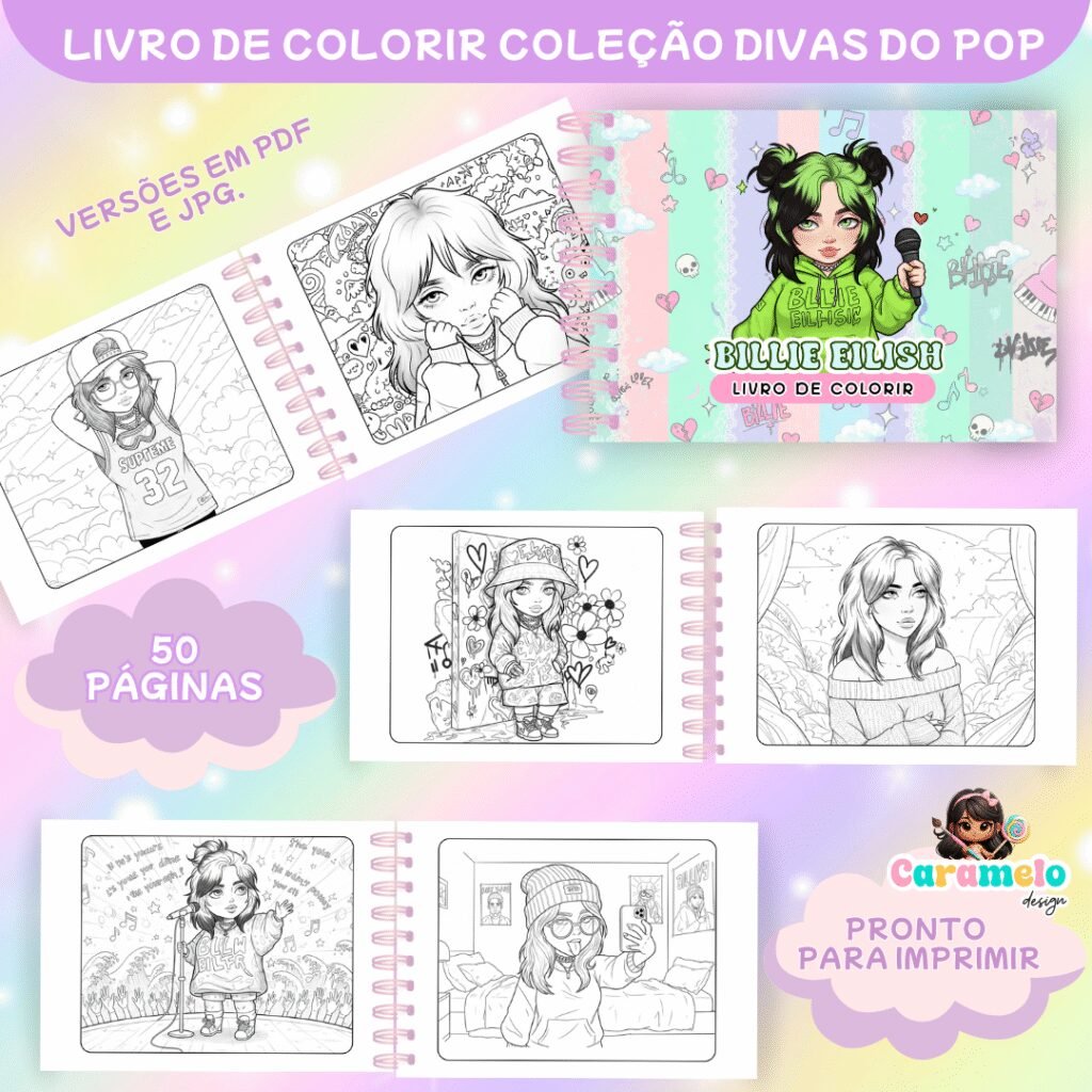 Coleção Divas do Pop - Livros de para Colorir - Imagem 5
