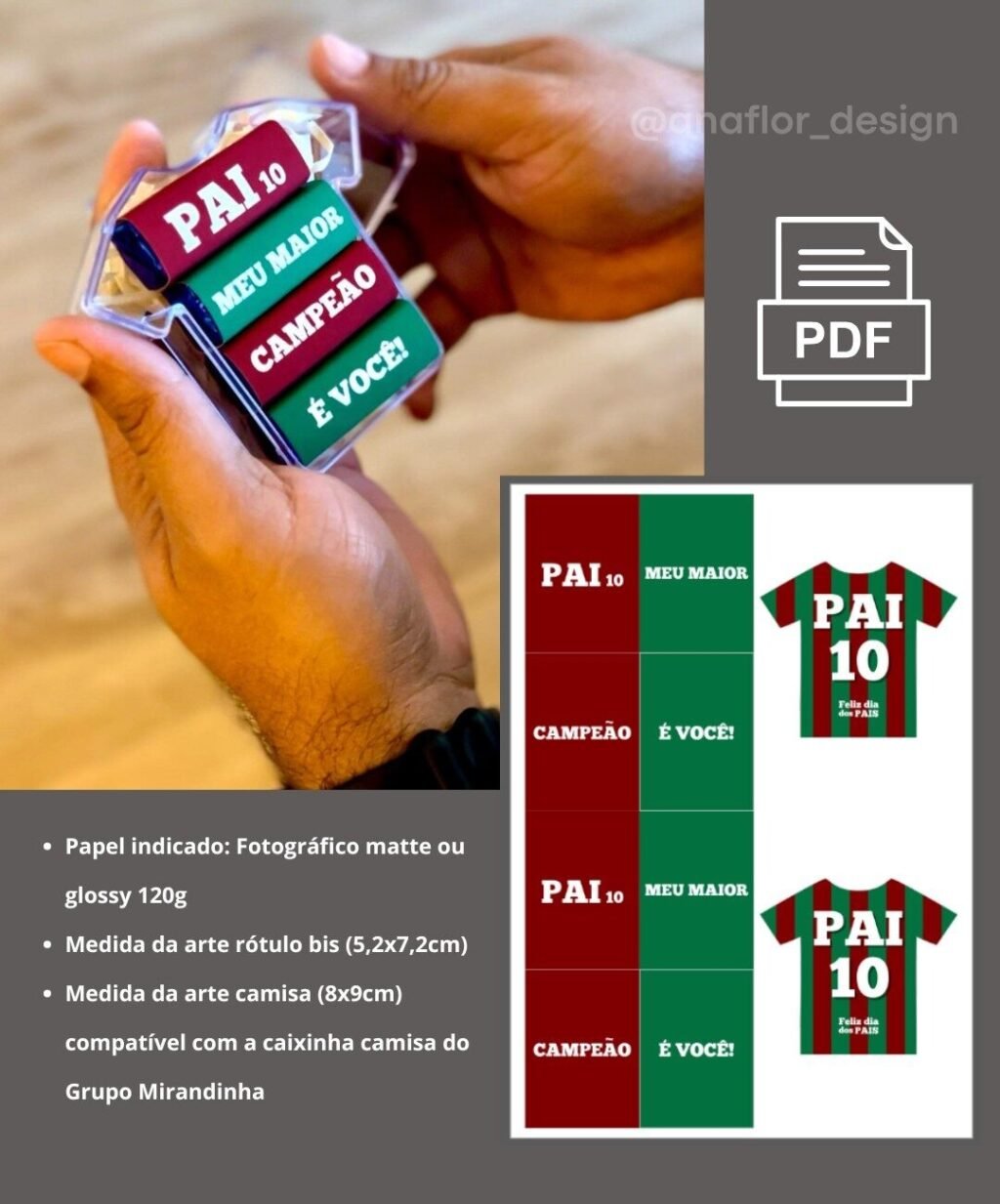 PAI CAMISA 10 - Dia dos Pais (Ana Flor) - Imagem 2