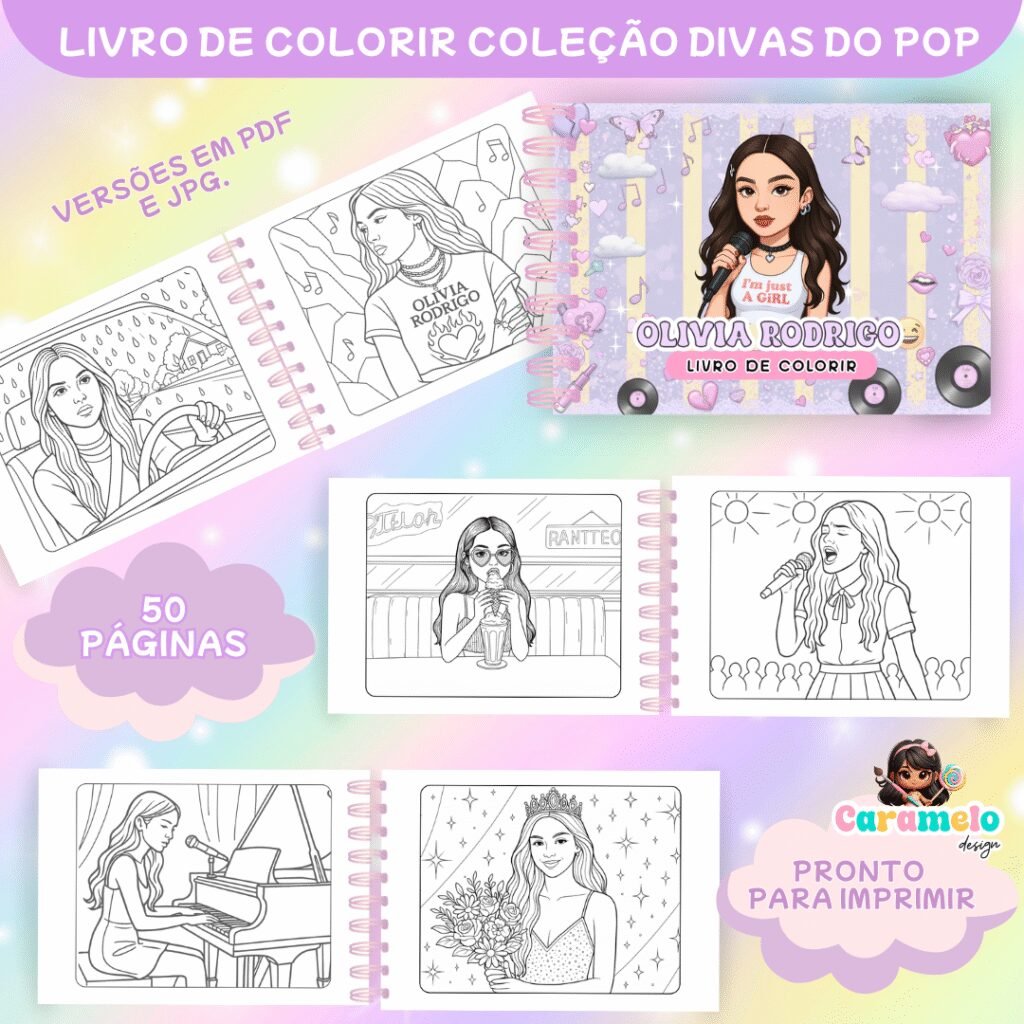 Coleção Divas do Pop - Livros de para Colorir - Imagem 10