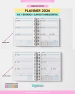 Planner Datado 2026 - A5 Horizontal - Imagem 3